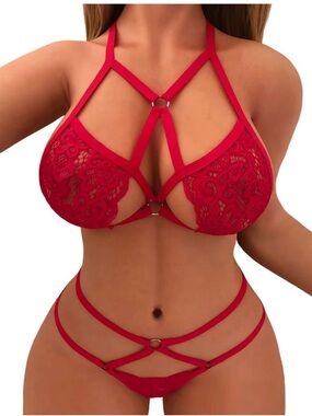 Sexy Lace Strappy Lingerie Set